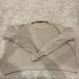 WILL BE DONATED Brandy Melville Knit Sweater Beige Cotton